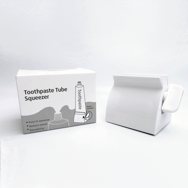 [리빙러빙] 스탠딩 알뜰 치약짜개 튜브링거 스퀴져 디스펜서 치약 짜개 핸드크림 치약걸이, 흰색, 1개