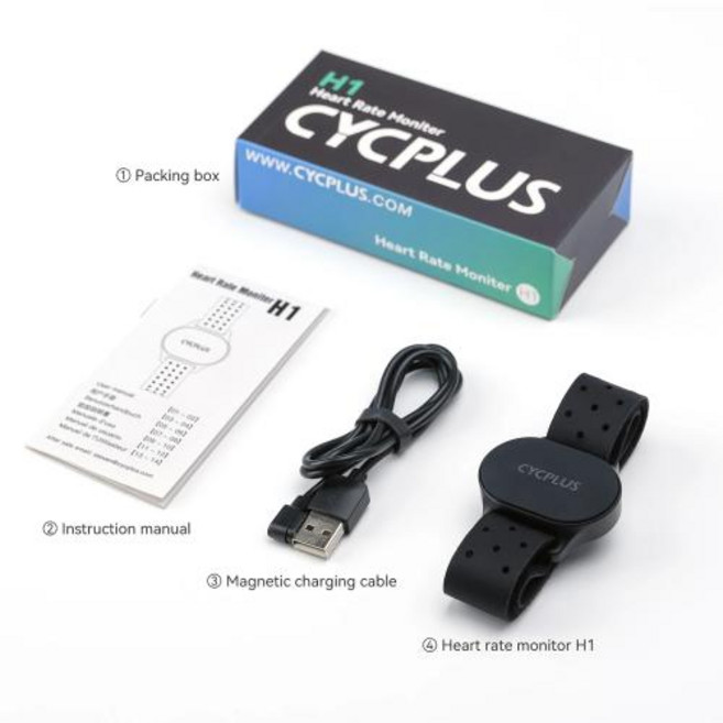 CYCPLUS 심박수 센서 암밴드 손목 BLE ANT 피트니스 무선 GPS 자전거 컴퓨터용, H1, 1) H1, 1개