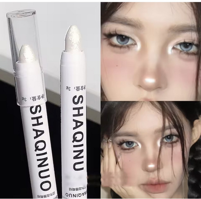 [도우인 눈밑광] 실버글로우 스틱하이라이터 애교살 동안메이크업 하이라이터, 1개