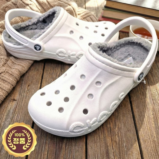 [매장 정품] 크록스 바야 라인드 클로그 남성 여성 털실내화 털샌들 (향자네마켓 파우치 증정)