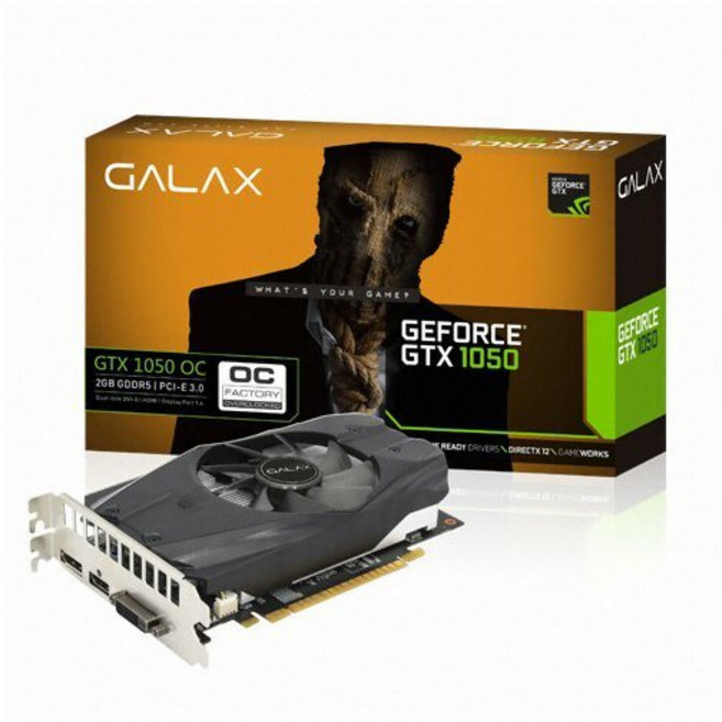 갤럭시 GTX1050 OC D5 2GB 중고그래픽카드