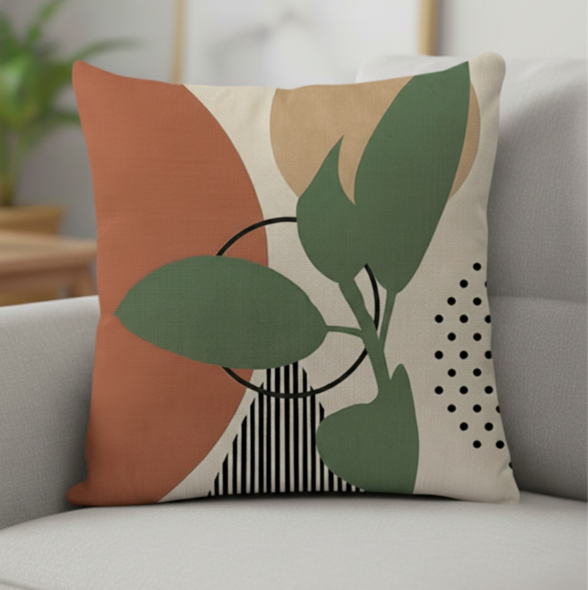 서플라이랩 디자인 프린팅 쇼파쿠션 컬렉션 국산솜포함, 21.그린브라운