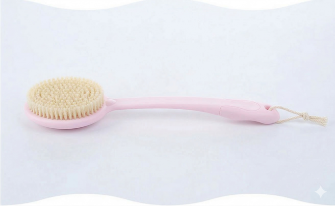 프리미엄 실리콘 샤워브러쉬, 핑크, 1개, 1개입