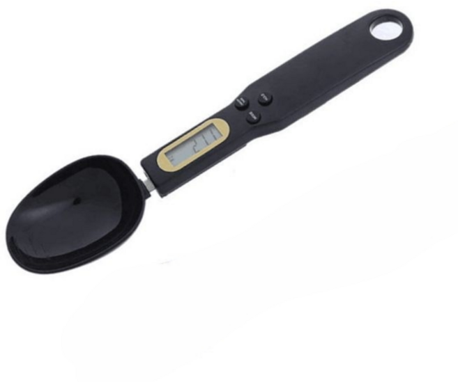 딜헤븐 반려동물 사료 계량스푼, 1개, 블랙