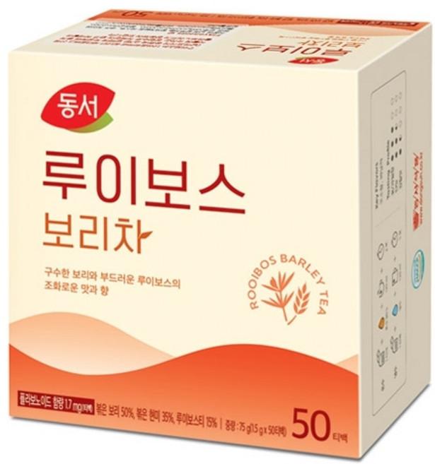 동서 루이보스 보리차, 1.5g, 50개입, 3개