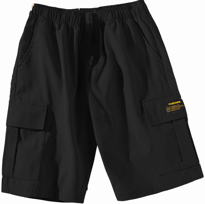 寬鬆多口袋工裝短褲 休閒直筒潮流男
