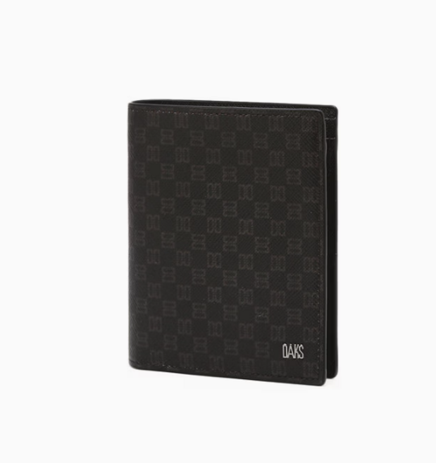 닥스 은은한 DD 로고 패턴 클래식 남성 소가죽 중지갑 (선물포장)