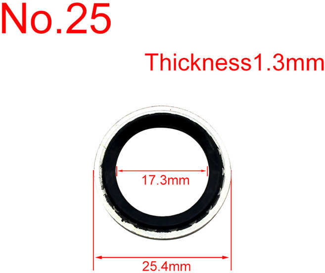 자동차 에어컨 시스템 씰링 개스킷 압축기 확장 밸브 파이프 헤드 수리 부품 세트당 60 개, 06 20pieces  No.25, 1개