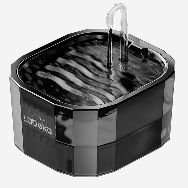 LABEKA 고양이정수기 1.5리터 저소음 워터 펌프 플러그인 모델, 1세트, 검은색, OZWF01-2