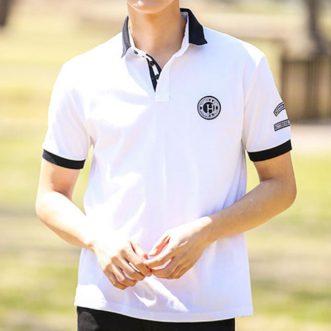 블루포스 리스번 반팔 카라티 배색 남자 티셔츠 남성 반팔티 단체티 커플티 여름 골프티 [국내생산]