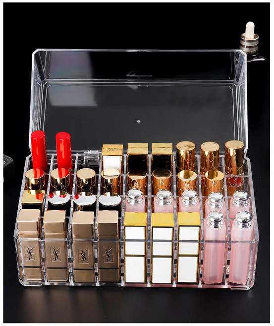 모던 심플 화장품 립스틱 네일 메니큐어 정리함 보관함 24구 36구, 1개