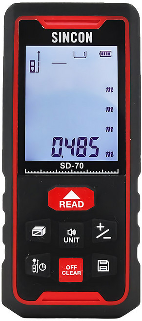 신콘공식대리점 SD-70 70M 레이저 거리 측정기 레이져 디지털 줄자, 1개