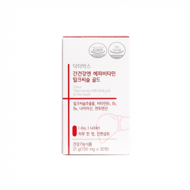 닥터박스 간건강엔 헤파비타민 밀크씨슬 골드 (내과 전문의 성분 배합), 1박스, 30정