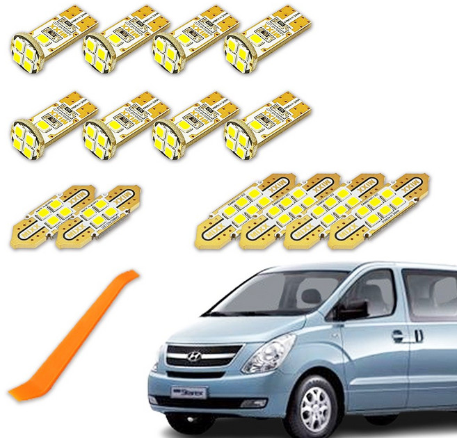 믹스 차량용 LED 실내등 풀세트 + 리무버, 현대 그랜드스타렉스 일반형 2007년~2011년, 1세트