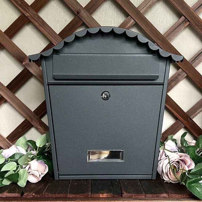 전원 벽걸이 우체통 우편함 철제 포스트박스 야외 방수 빌라 전원주택, 블랙