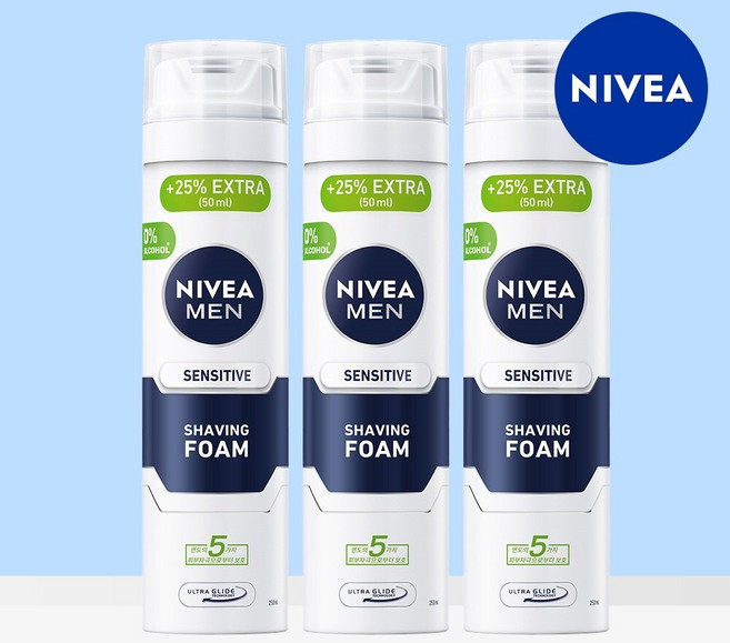 니베아 맨 센서티브 쉐이빙 폼 250ml 3개