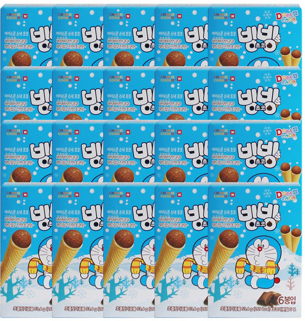 초키앤쿠키 아이스콘 스낵 초코, 53.4g, 20개