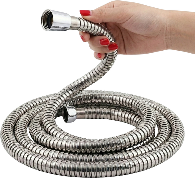 국산 KC인증 시그니처 황동 스테인리스 샤워줄 꼬임방지, 샤이닝 실버, 2m