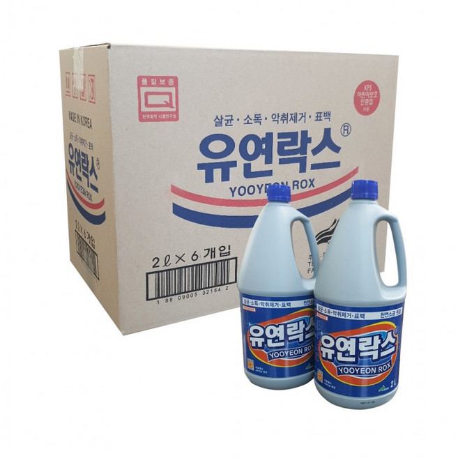 유연락스2리터 6개입 1박스 대용량 락스, 1개