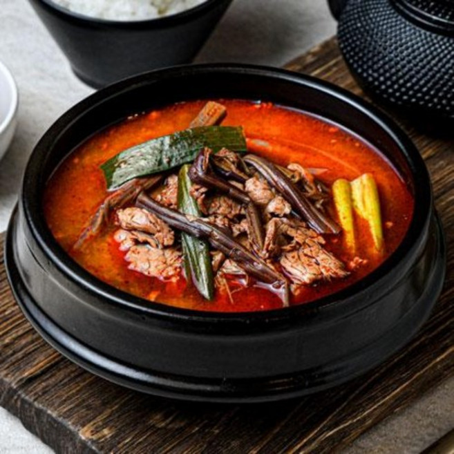 [도산해장] 얼큰하고 구수한 고기듬뿍 소고기 대파 육개장, 200g, 1개