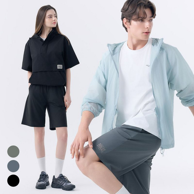 에버라스트 남여공용 여름 반바지 냉감 5부 팬츠