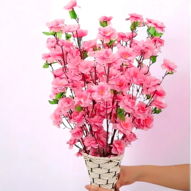 곰지홈 매화꽃 조화 8P, 약67cm