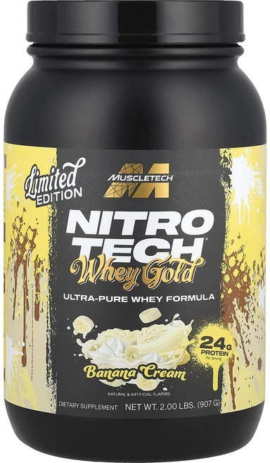 몸관리하세요 겨울입니다 MuscleTech Nitro Tech® 유청 골드 바나나 크림 907g(2lbs) 특별관리진행, MuscleTechNitroTech유청골드바나나크림90, 907g, 1개 - 쿠팡
