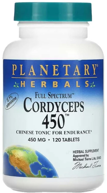 플레네터리허벌스 동충하초 450 풀 스펙트럼 450 밀리그램 120 정, 1병, 120정 - 쿠팡