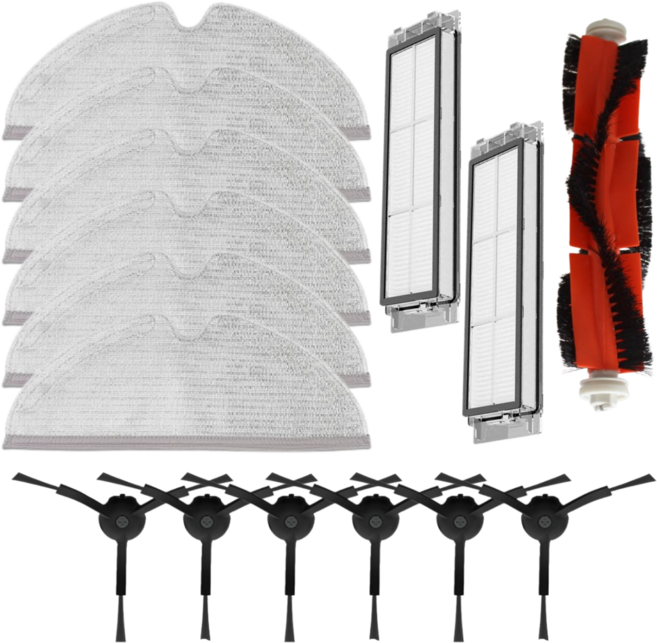 비브랜드 로보락 S5 S6 Maxv 1 2 세대 Pure E4 E5 물걸레 메인 브러쉬 필터 호환 부품, 1세트, 소모품