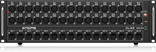 Midas DL32 32 입력 16 출력 스테이지 박스 32개의 마이크 프리앰프 ULTANET 및 ADAT 인터페이스 포함, 1개