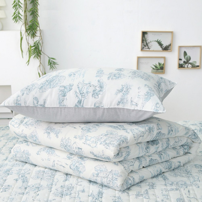 브리티시울 고밀도 순면 양모이불+베개커버 세트 싱글 퀸