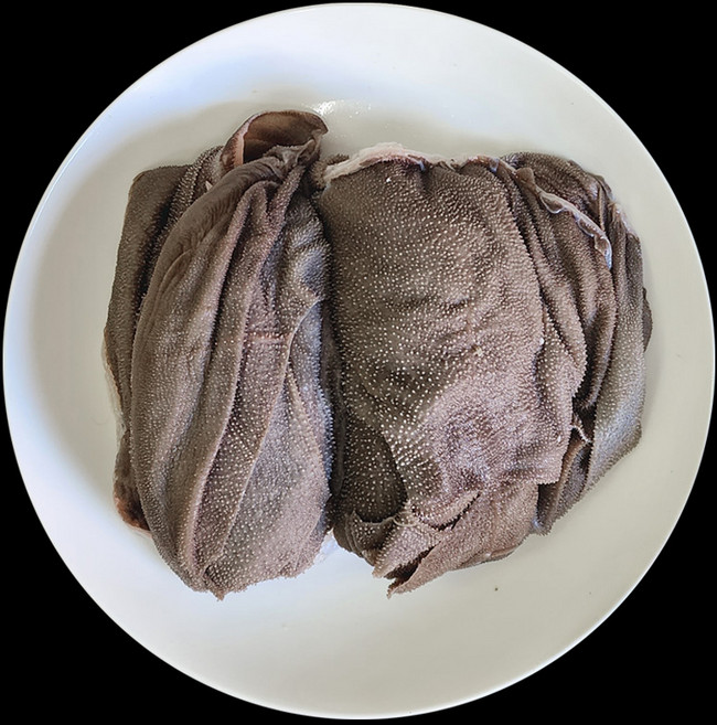 한우 천엽 500g 막내장 신선한 한우 부산물 신선한 무침 손질 처녑 소내장 위 곱창 막창, 1개