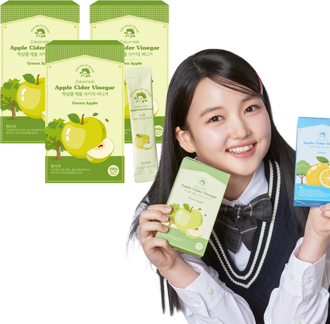 작심랩 애플 사이다 비니거 청사과맛 애사비스틱, 3박스, 15g