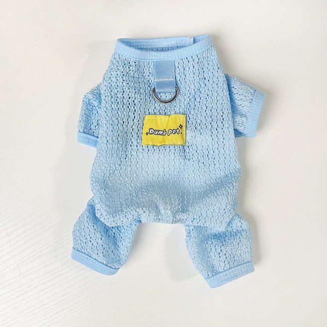 파스텔펫 반려동물 레이스 메쉬 올인원, 블루, 1개