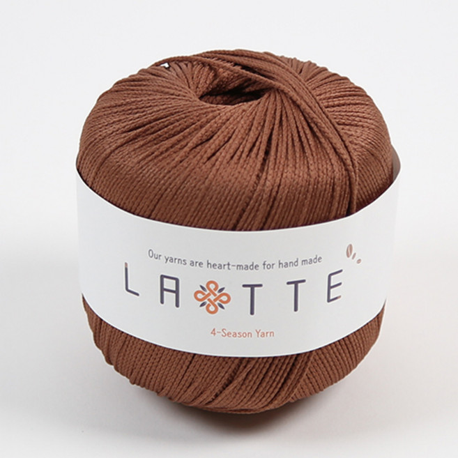 [앵콜스] (10+1) 라떼 LATTE 여름 코바늘 모자 가방 뜨개실, 26 내추럴브라운(낱개), 1개