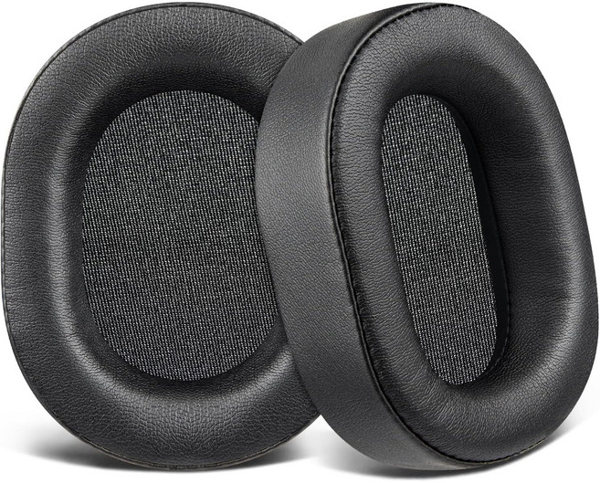 SOULWIT 교체용 이어패드-호환 커세어 Corsair HS65/HS55 서라운드 유선 HS55 서라운드 V2 HS 65/HS 55 무선 코어 게이밍 헤드셋 단백질 가죽 1쌍, PL-Black, 1개