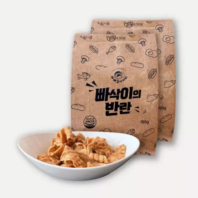 [바베큐아저씨] 빠삭이의 반란 프리미엄 어육포 튀김 스낵안주 간편간식, 100g, 2개