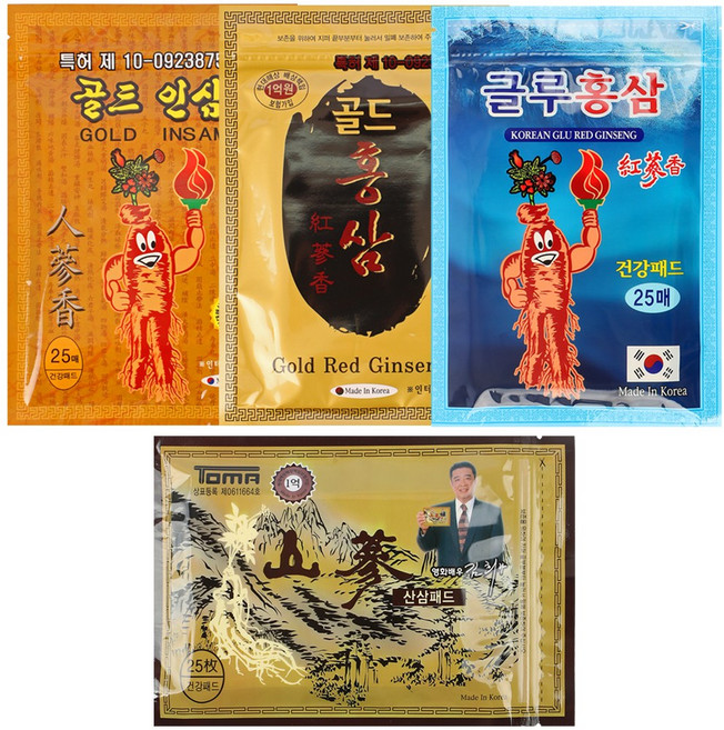 하람커머스 골드홍삼패드 골드인삼패드 글루홍삼패드 산삼패드, 1개