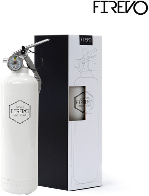 피레보 FIREVO 디자인소화기 차량용 소화기 선물용 패키지형 / 분말(ABC)소화기 1kg, NEW 스탠다드화이트 패키지, 1세트