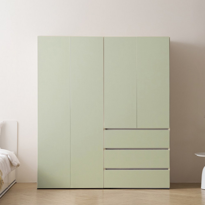 퍼니하우스 하프 드레스룸 터치 1600 옷장세트 서랍 옷장 키큰장, 민트
