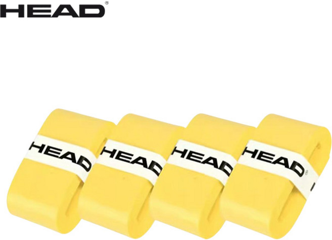 헤드 프라임 투어 오버그립 4개입 285651 테니스 배드민턴 스쿼시 그립, 옐로우, 1개