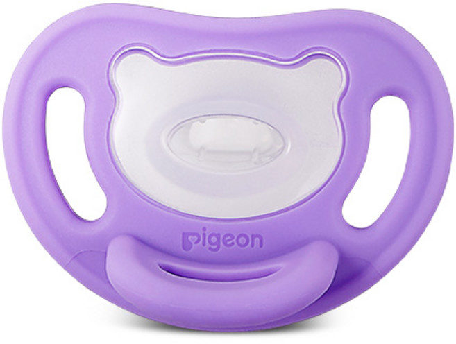 더블하트 소프트버디 올실리콘 쪽쪽이 노리개젖꼭지 M 퍼플(3개월~/케이스포함), M(3개월~), 퍼플, 1개