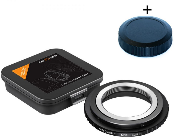 K&F Concept M39-EOS R 렌즈 변환링 어댑터 / M39 렌즈 - 캐논 RF 바디 / 뒤캡포함 / M39 lens to Canon RF adapter + cap, 1개