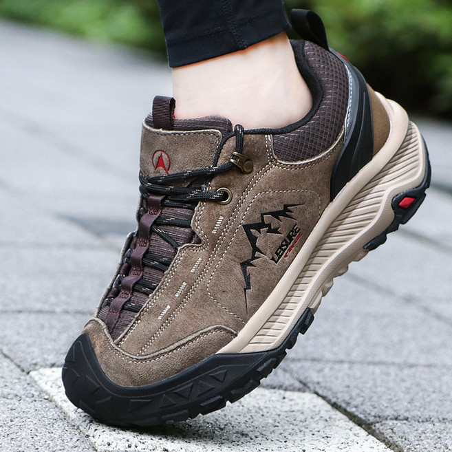 레저타임 레이시스 남성 등산화 가죽 생활방수 트레킹화 파워리딕