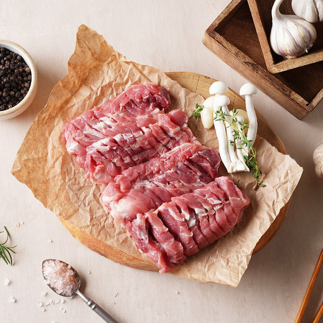 국내산 돼지 급냉 낙엽살 300g [냉동] 도깨비살 부채살 한돈특수부위 구이용 흙향돈한우, 구이용(10mm이상 두께), 1개