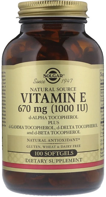 솔가 비타민 E 1000IU 믹스드 토코페롤 소프트젤, 100정, 1개 - 쿠팡