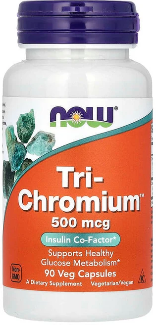 NOW Foods 트라이 크로미늄(Tri-Chromium) 500 mcg 90 식물성 캡슐 NOW-01428, 1 - 쿠팡