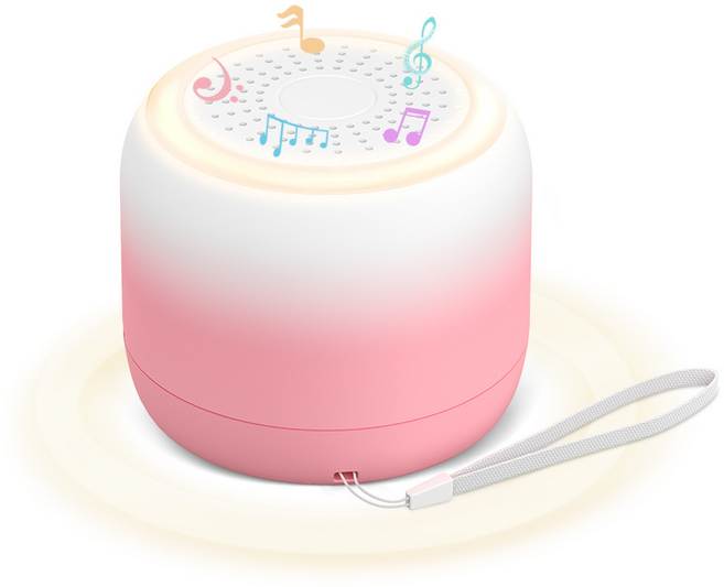 SUNNI 휴대용 신생아 백색소음기 아기 수면교육, 1개, Pink, WA-SA-04