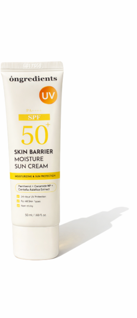 ongredients 潤膚保濕防曬乳 SPF50+ PA++++, 1件, 50 ml / 1.69 fl. oz.