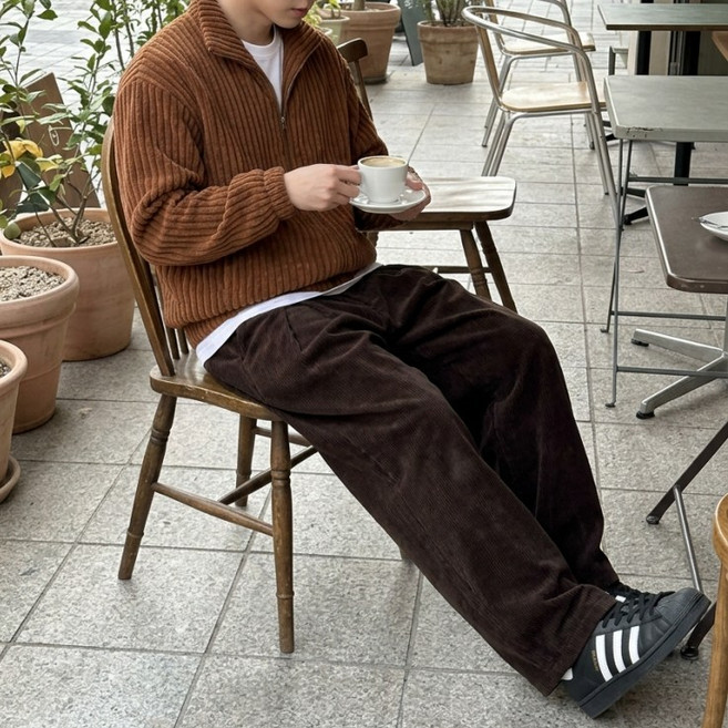 룩하루 모카 벌룬 코듀로이 팬츠 P1047